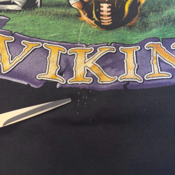 Vintage Minnesota Vikings Shirt Men's XXL Black NFL Graphic Player Football - Picture 6 of 11